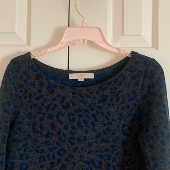 Loft Leopard Sweater Dress. - Picture 2 of 5
